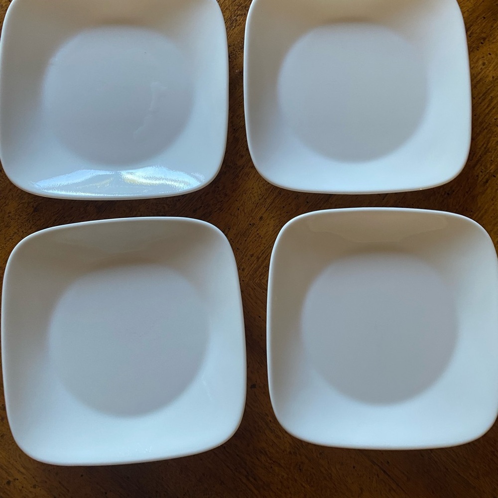 4 Corelle White 6.5” Sq appetizer plates - Picture 3 of 10
